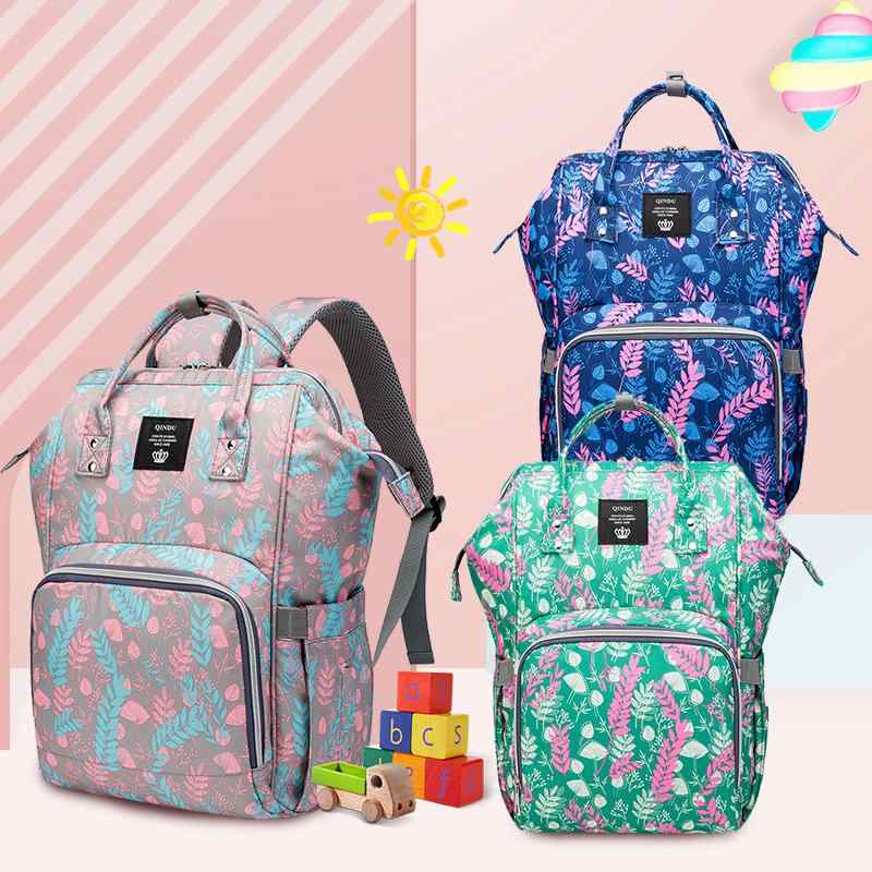 マザーズリュック マザーズバッグ 大容量 多機能 花柄 プリント ナイロン 軽量 ベビー おむつ収納 ママ..