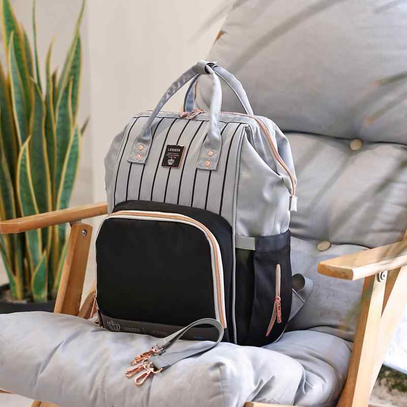 マザーズバッグ オックスフォード生地 大容量 リュック バックパック 軽量 撥水 防水 保温 肩への負担..