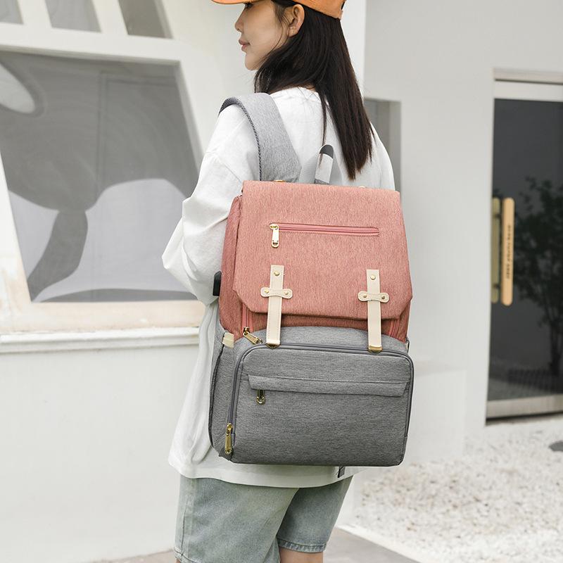 リュックサック ママ マザーズバッグ 大容量 オックスフォード生地 シンプル ベビーカーフック付き お..