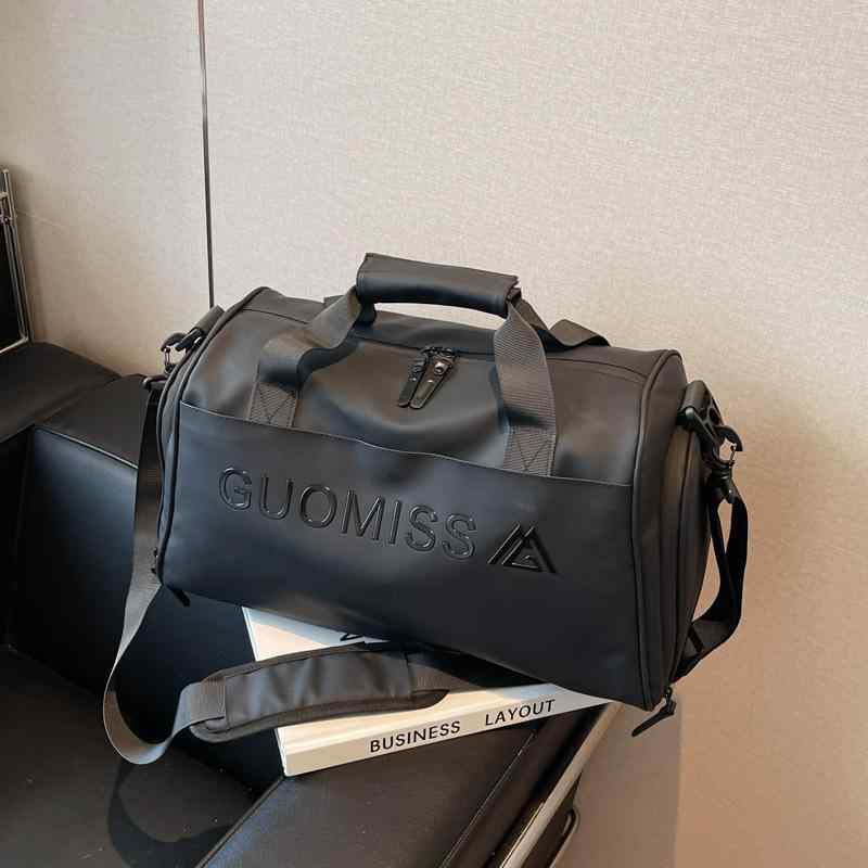 スポーツバッグ 男性用 乾湿分離 シューズ収納 短期旅行 ジムバッグ トレーニング 耐摩耗 オックスフォ..