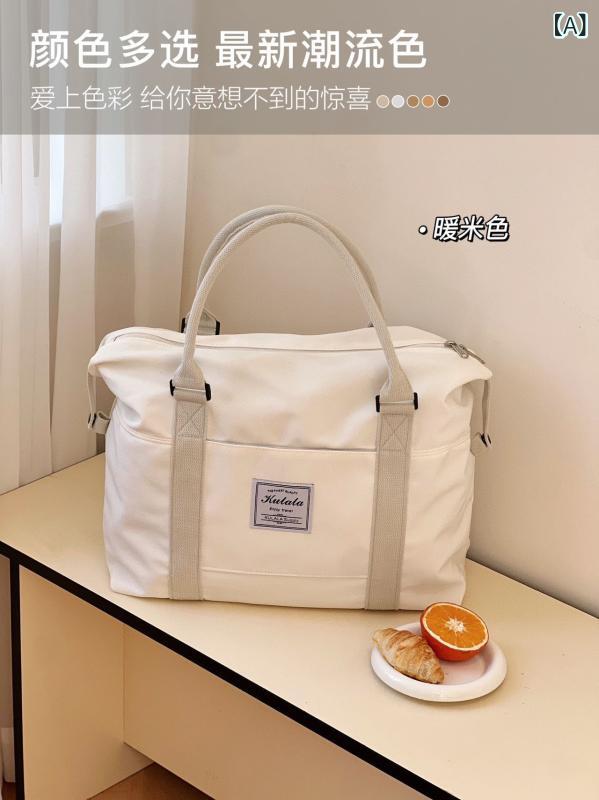 旅行バッグ 大容量 手提げ バッグ 男女兼用 オックスフォード布 無地 20L以下 軽量 Gray 灰色系 カーキ色 ミリタリーグリーン 旅行 出張 入院バッグ