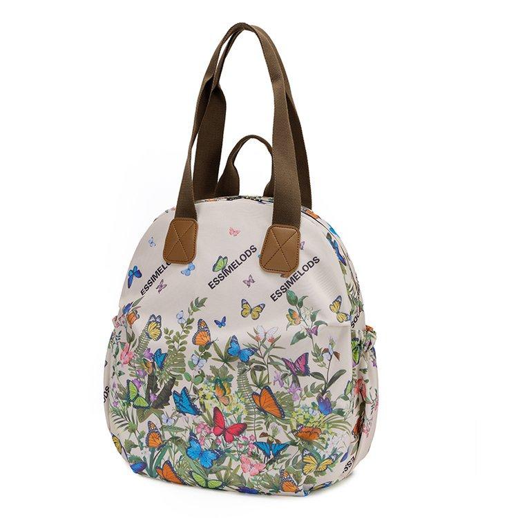 リュック レディース オックスフォード 大容量 防水 蝶 花柄 アジアン エスニック 軽い カジュアル 旅..