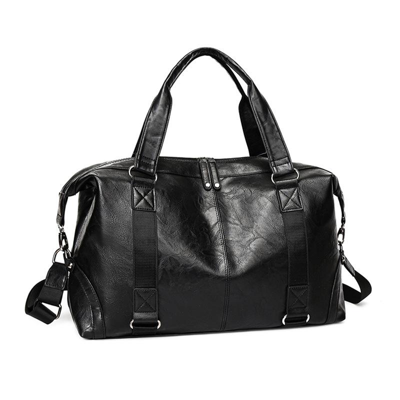 メンズ ハンドバッグ PUレザー ショルダーバッグ 斜めがけ トラベルバッグ 大容量 ボストンバッグ 男性用 鞄 無地
