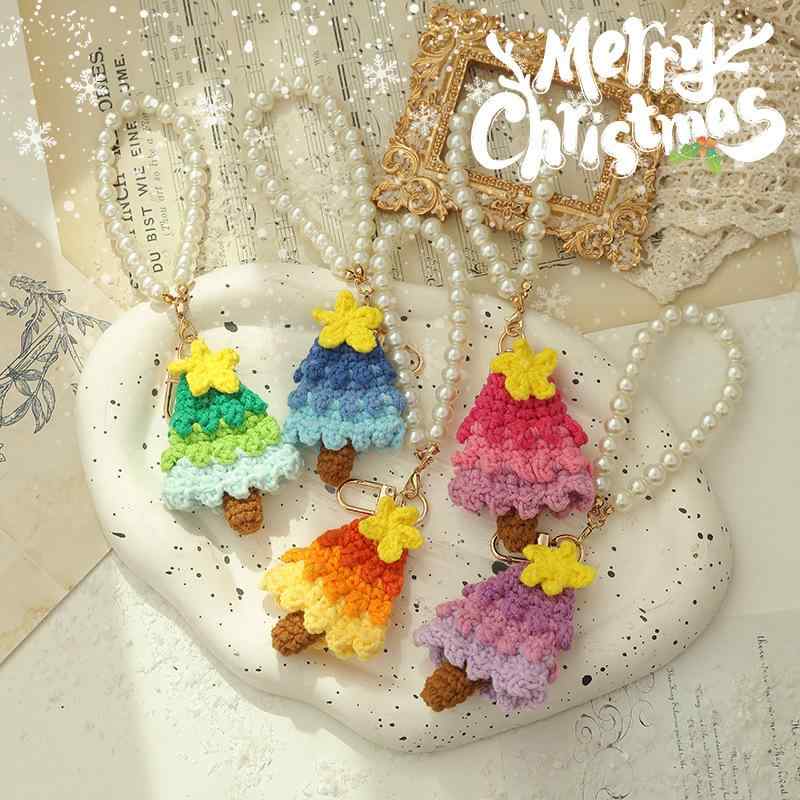 キーホルダー クリスマス ギフト クリスマスツリー デコレーション オーナメント 編みぐるみ かわいい ..