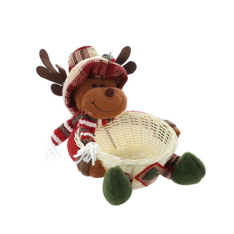 フルーツバスケット クリスマス レディース サンタクロース 雪だるま トナカイ かわいい カゴ デスク ..