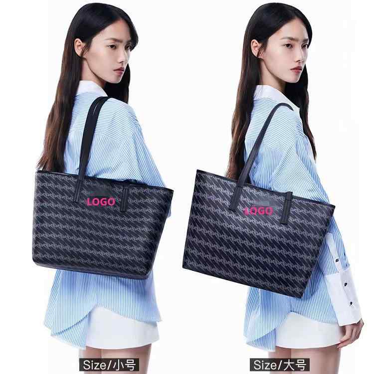 トートバッグ レディース 大容量 PVC 通勤通学 手提げ 鞄 肩掛け エンボス加工 カジュアルスタイル(4)