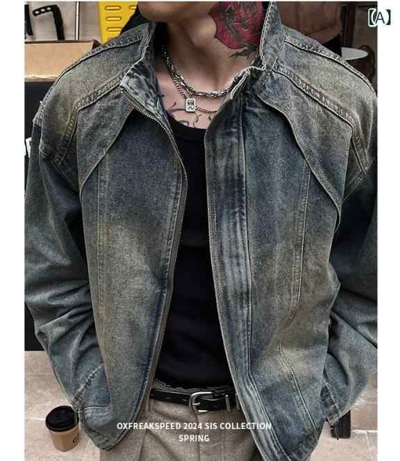 ジャケット メンズ デニムジャケット Gジャン ブルゾン 男性用 アウター ウォッシュ加工 耐摩耗 防風 ..