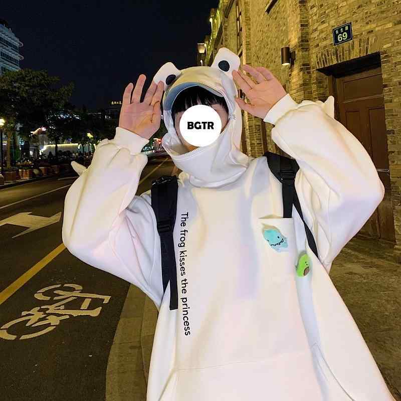 パーカー メンズ 男性用 裏起毛 スウェット プルオーバー ゆったり 韓国風 秋冬 無地 プリント カジュアル トップス 白 緑 黒