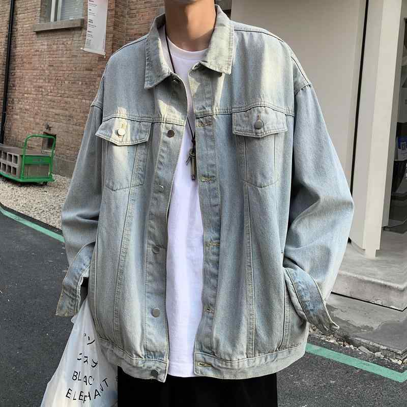 デニムジャケット メンズ Gジャン 男性用 ブルゾン アウター トップス 青年 翻襟 長袖 ゆったり 普段使..