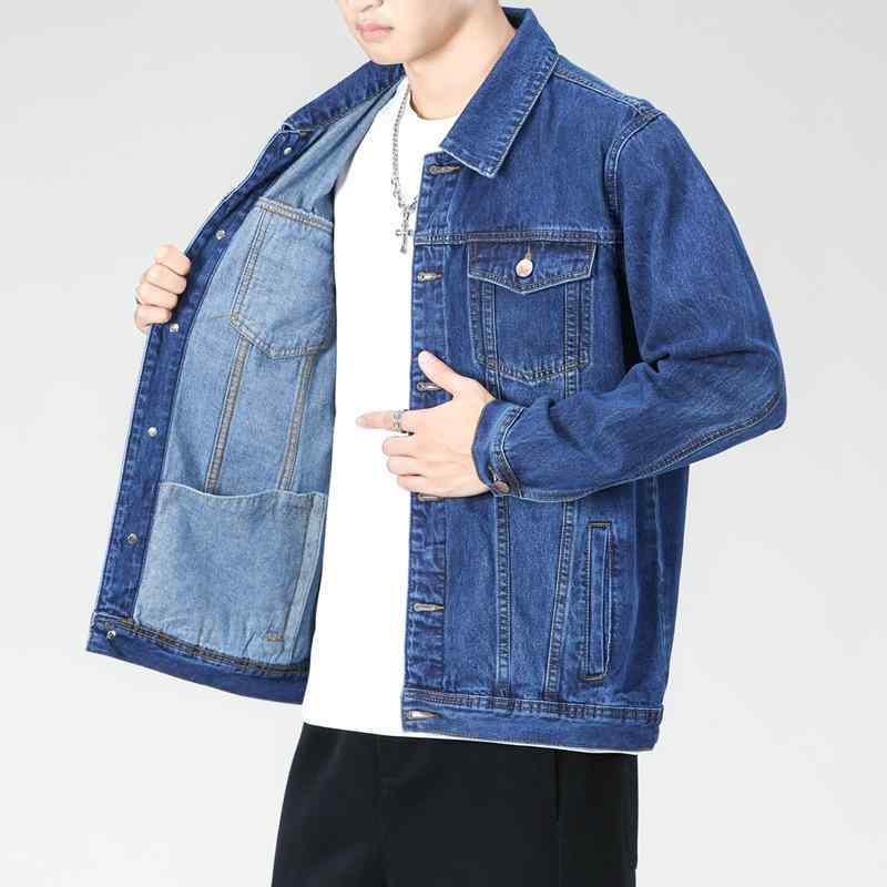 デニムジャケット メンズ Gジャン ブルゾン ゆったりめ 青年 男性用 トップス アウター 長袖 厚手 襟付..