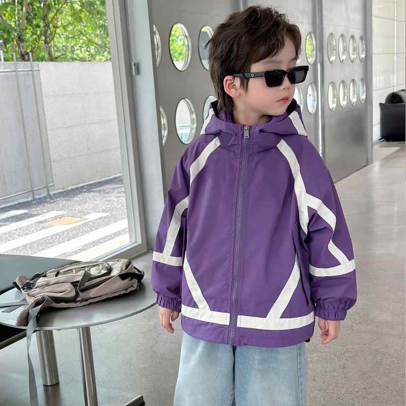 子供服 アウター キッズ 男の子 2点セット 防水 撥水 防寒 ジャケット ジャンパー ウインドブレーカー パーカー 秋冬 黒 紫 100cm 110cm 120cm 130cm 140cm 150cm 160cm 170cm