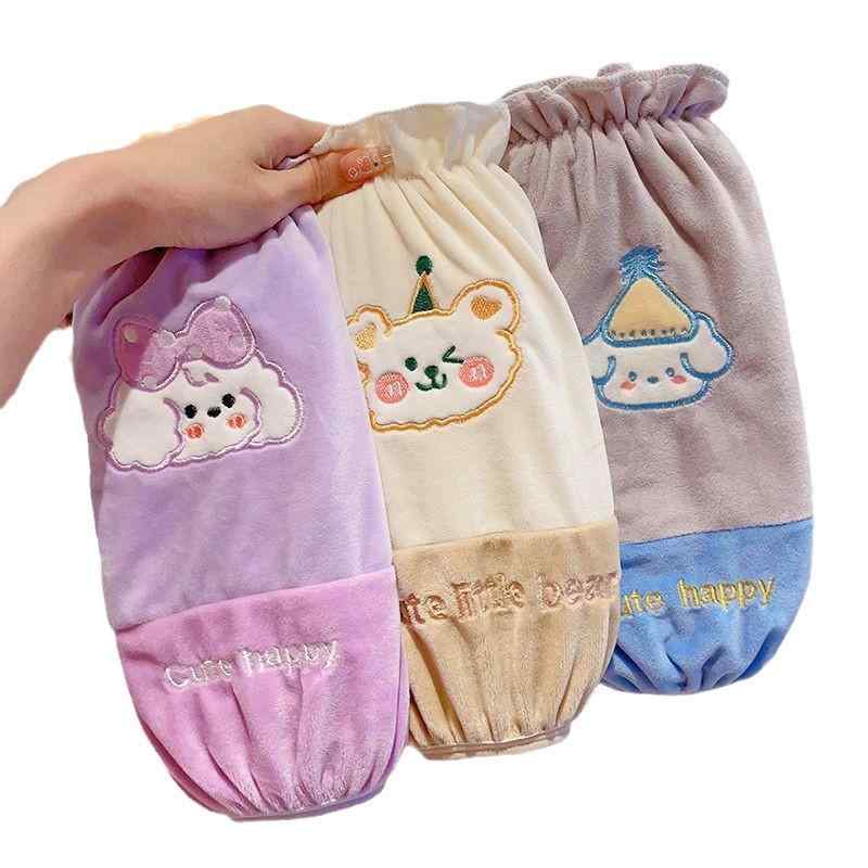 子供用アームカバー キッズ 漫画柄 布製 汚れ防止 高弾力 うさぎ くま 犬 イヌ ネコ アニマル 花柄 春..