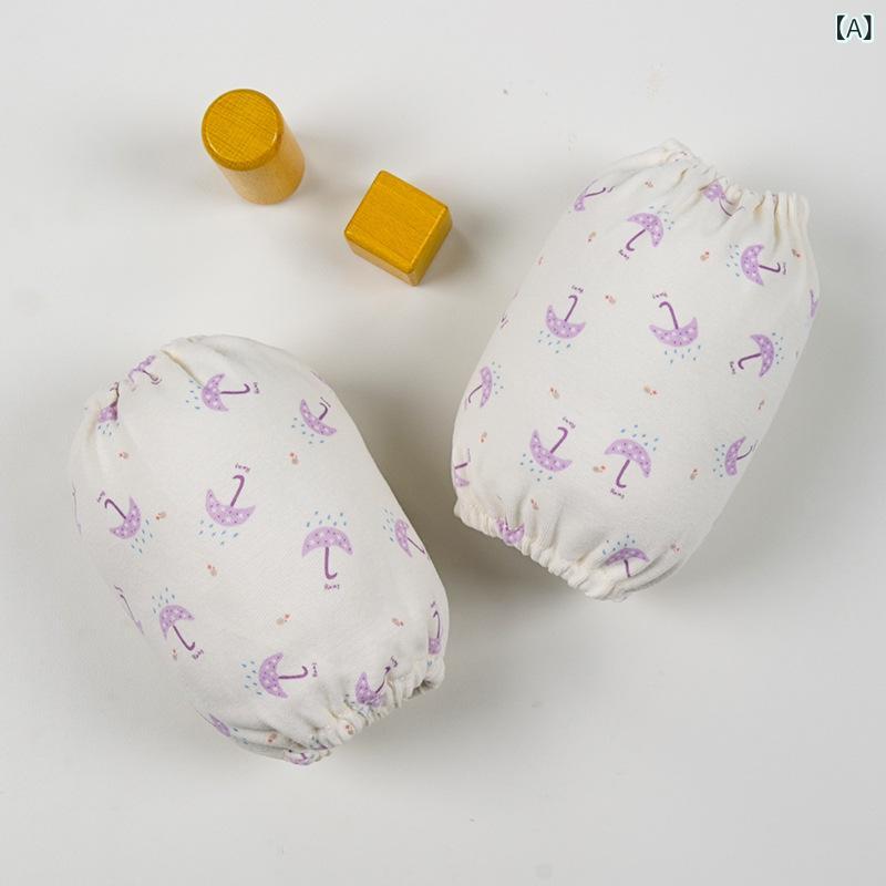 子供用アームカバー 純綿 ベビー キッズ 秋冬 防汚 腕カバー 男の子 女の子 1-3歳 3-8歳 紫色雨傘 眼鏡..