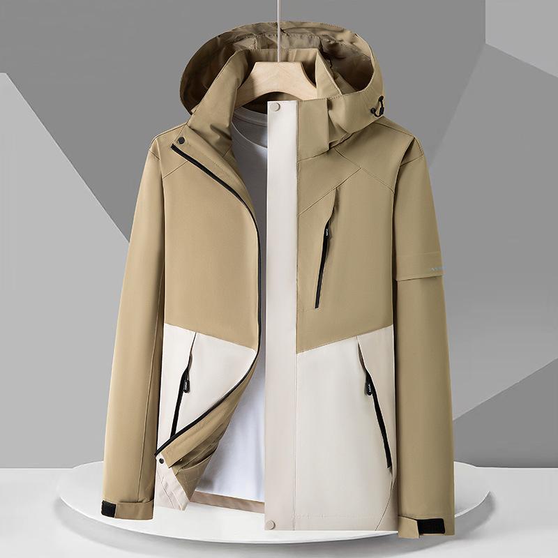 マウンテンパーカー 男女兼用 防風 防水 アウター 秋冬 登山 ジャケット ペア 中国レッド カーキ ミリ..