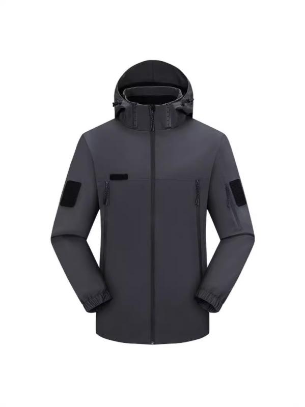 マウンテンパーカー メンズ アウトドア 登山ウェア 防水 防風 ジャケット 秋冬 撥水 厚手 フード付き キャンプ 釣り 遠足 旅行 作業着 普段使い ブラック グリーン グレー ベージュ L XL 2XL 3XL 4XL 5XL(4)