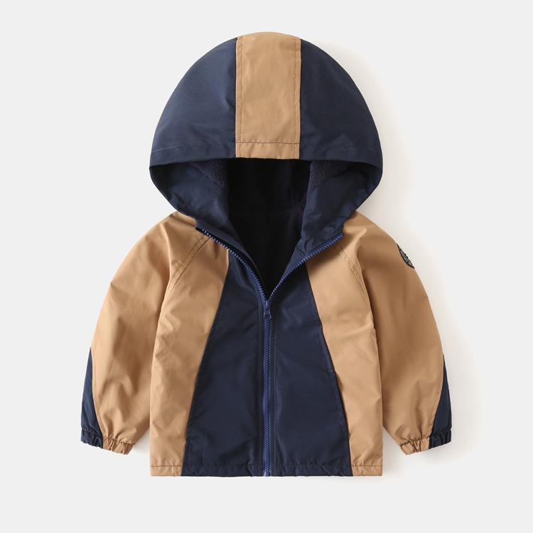 ジャケット キッズ 防水 防風 フリース裏地 秋冬 アウター 配色 切り替え 100 110 120 130 140