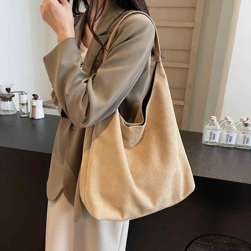 トートバッグ レディース 秋冬 スエード調 バケットバッグ 大容量 鞄 通勤 肩掛け 普段使い ブラック カーキ ブラウン