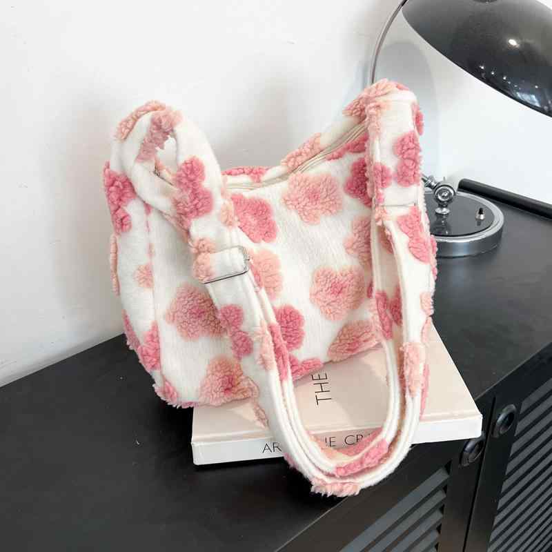 トートバッグ レディース 秋冬 大容量 ふわふわ もこもこ 肩掛け 斜め掛け 鞄 カバン 通勤 通学 普段使い かわいい ピンク系 パープル ブルー