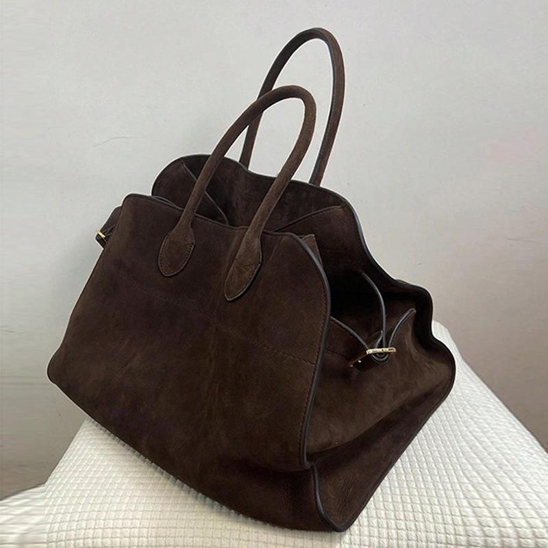 トートバッグ レディース 秋冬 スエード 大容量 レトロ 通勤 手提げ 鞄 コーヒー色 黒 ベルベット 横型 マグネットボタン ファスナーポケット