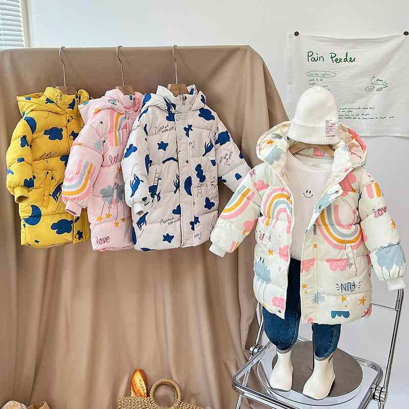 子供用コート ベビー 中綿入りジャケット 男女兼用 韓国風 かわいい アウター 中綿 ポリエステル 冬 90..