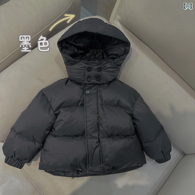 子供用ダウンジャケット 男の子 女の子 ベビー服 アウター フード付き 暖かい 厚手 韓国風 春秋冬 新生..