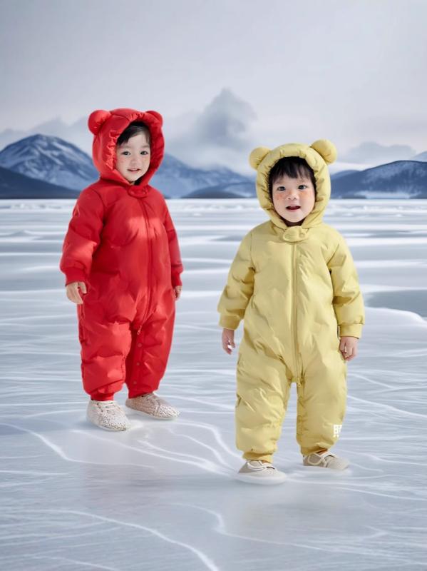 ベビー服 ロンパース 男の子 冬 ダウン カバーオール 防寒 暖かい アウター 女の子 赤ちゃん 幼児 長袖..