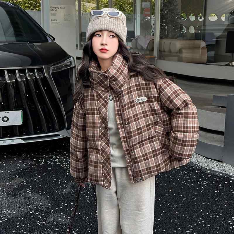 子供服 女の子 中綿入りジャケット アウター 韓国風 厚手 チェック柄 120cm 130cm 140cm 150cm 160cm 1..