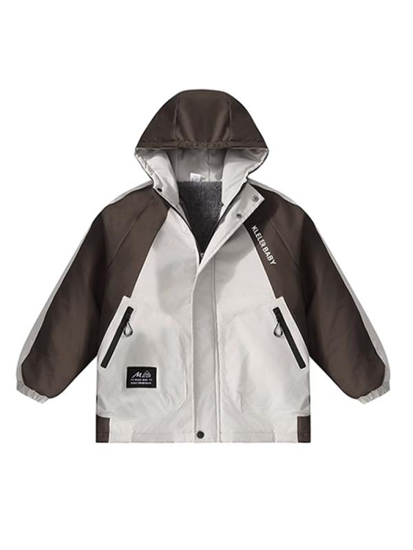 子供服 ダウンジャケット 男の子 中綿 コート アウター フード付き 厚手 スポーツ カーキ色 黒色 秋冬 ..