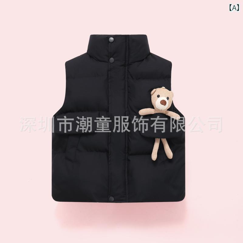 子供用 ダウンベスト 男の子 女の子 中綿入り ベスト キッズ 立ち襟 アウター 防寒 90cm 100cm 110cm 1..
