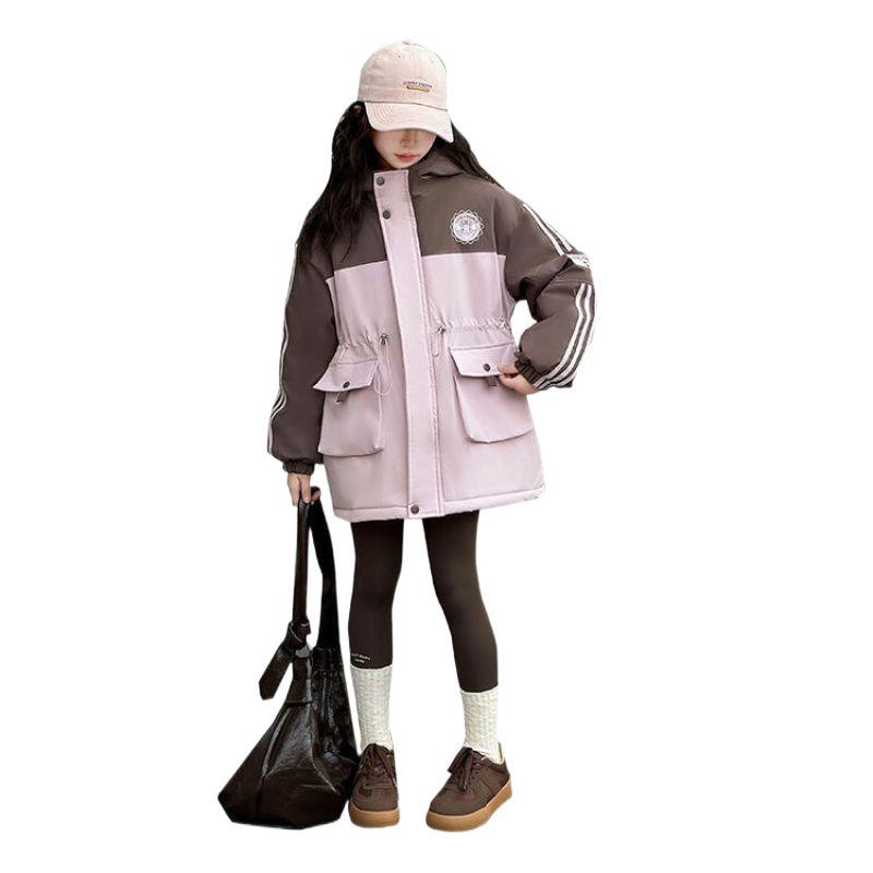 コート キッズ 中綿入り 男女兼用 ボア 立襟 パープル ピンク 120cm 130cm 140cm 150cm 160cm 170cm