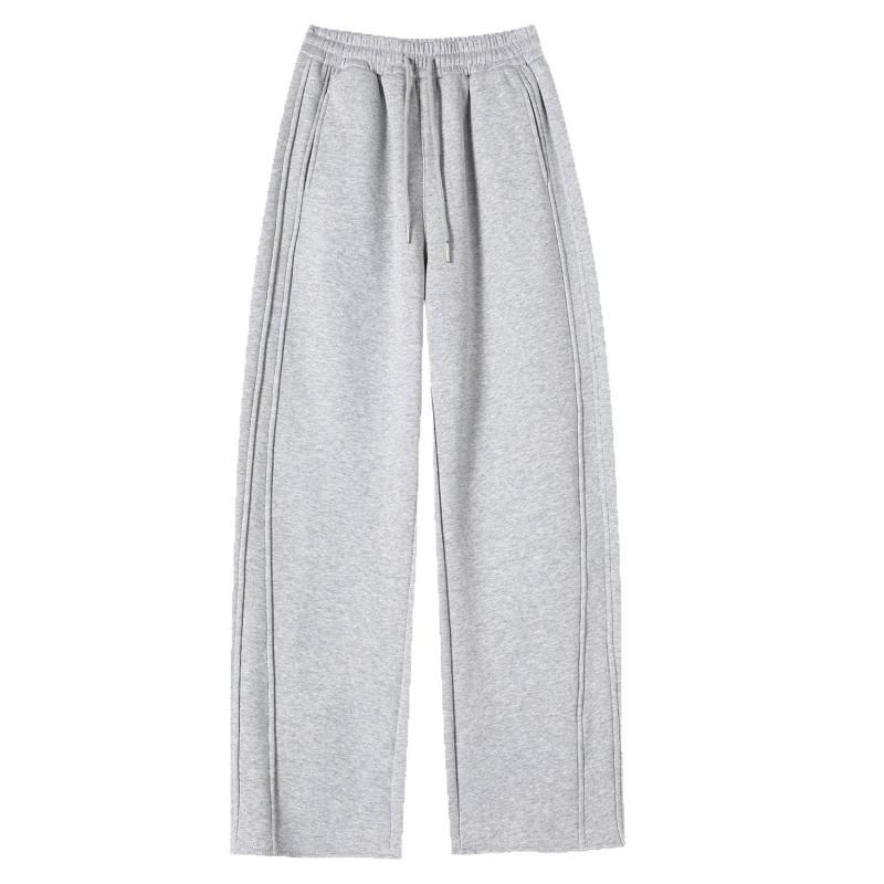 パンツ レディース バナナパンツ 高見え 切り替え ストレートパンツ ゆったり カジュアル ドローストリ..