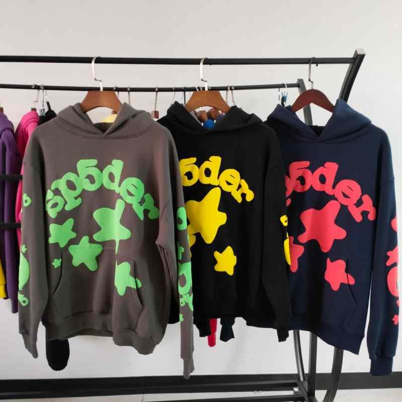 パーカー メンズ SP5DER風 ヘビーウェイト 裏起毛 フーディ ストリート アメカジ カジュアル スポーティ ルーズフィット オーバーサイズ 大きめ ゆったり ブラック ピンク系 ブルー系 グレー ブラウン ホワイト パープル イエロー カーキ レッ