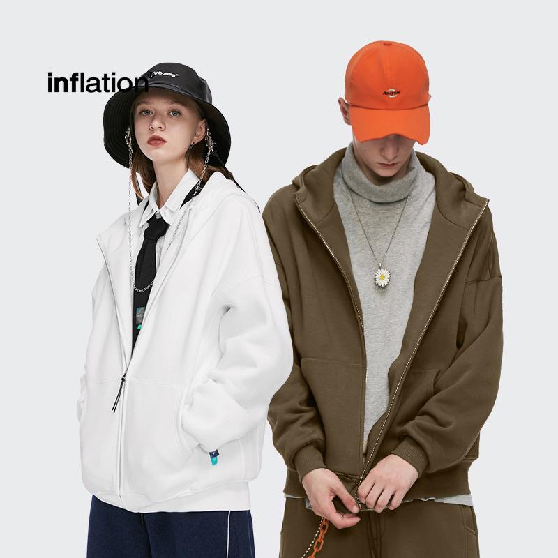 パーカー メンズ 男性用 秋冬 裏起毛 ジップアップ スウェット 無地 ストリート系 ゆったり 長袖 トッ..