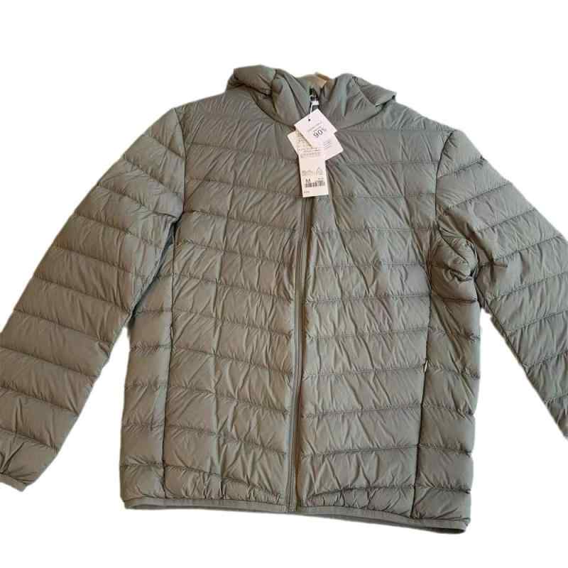 羽毛布団 メンズ 男性用 ダウンジャケット フード付き 長袖 秋冬 暖か 軽い 防寒 普段使い アウトドア ..