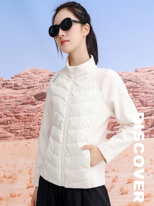 ダウンジャケット レディース ランニング スポーツ アウトドア ウェア 軽量 撥水 防寒 白ダウン インナーダウン ヨガ 秋冬 黒 白 シャンパン 紫