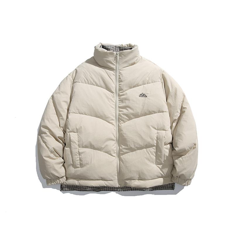 ダウンジャケット 男性用 日系 ショート丈 立襟 ホワイトダックダウン アウター 防寒 加厚 大码 聚乙烯醇繊維