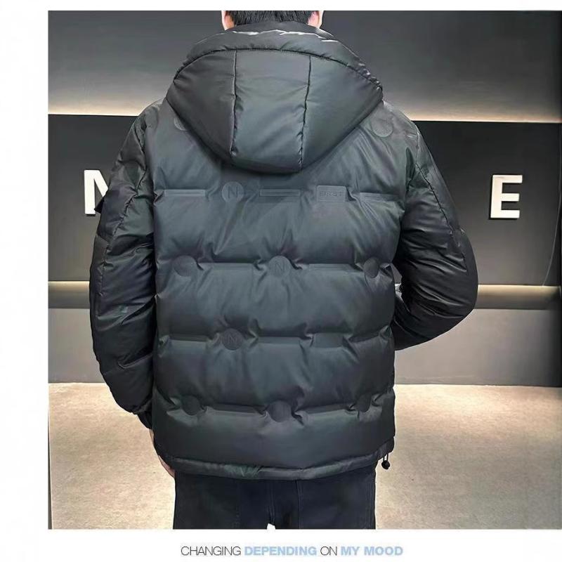 羽绒服 メンズ 防風 防水 フード付き 暖かい アウター 加厚 白ダックダウン 合体型 黒 カーキ 緑 冬