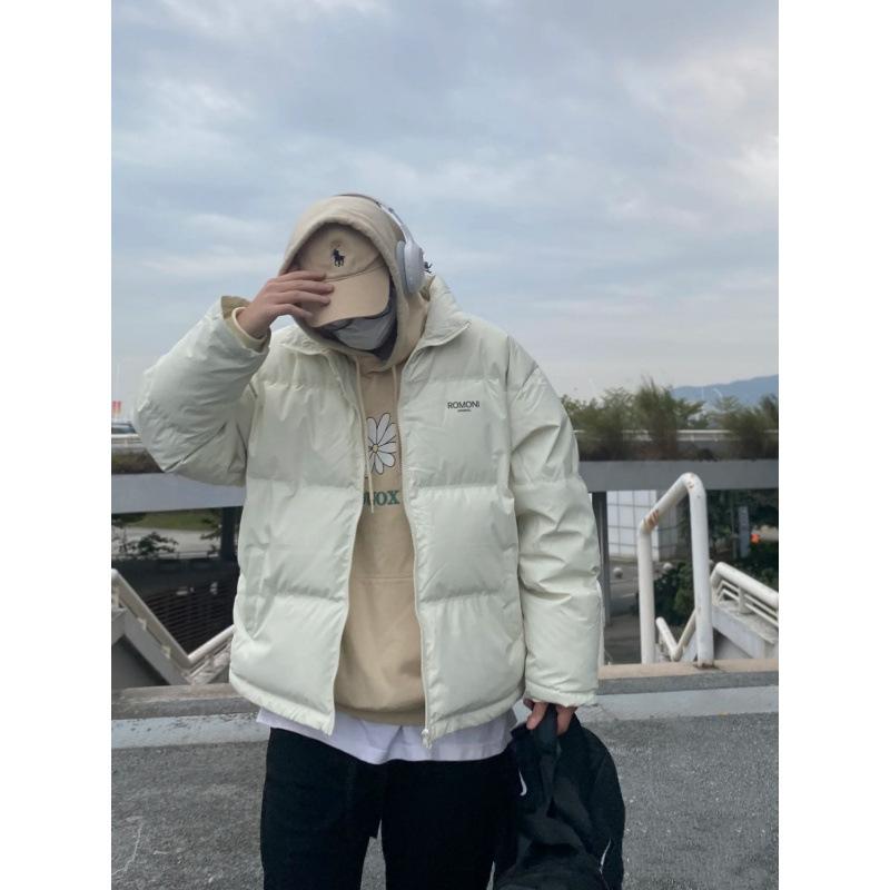 羽絨服 メンズ 男性用 ダウンジャケット 立襟 加厚 アウター 防水 防寒 保温 アメカジ ストリート ブラック アイボリー グレーグリーン