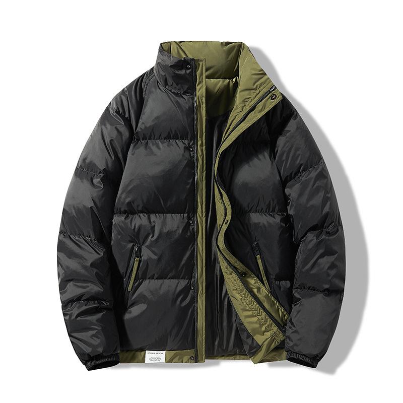 ダウンジャケット 男性用 ショート丈 加厚 ファッション 防寒 アウター ポリエステル 白ダックダウン 灰色 ブラック 秋冬