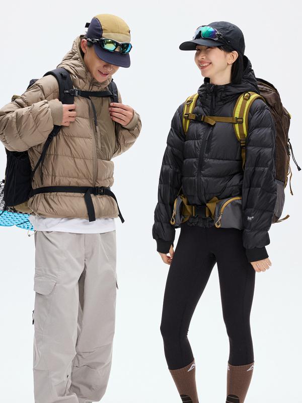 羽毛 ジャケット 男性用 冬季 防寒 アウトドア 登山 スポーツ パーカー 90% 鸭绒 撥水 防風