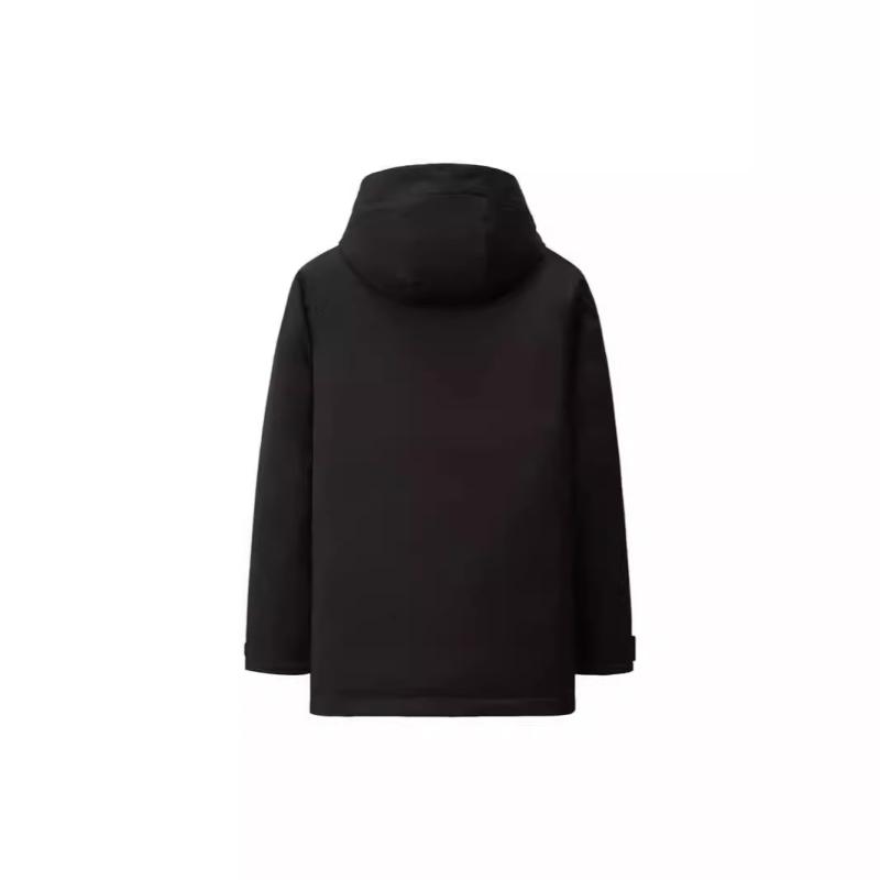 ダウンジャケット 男性用 ビジネス カジュアル アウトドア 防風 防寒 暖か 白ダックダウン ポリエステル ブラック 黒 グリーン 緑