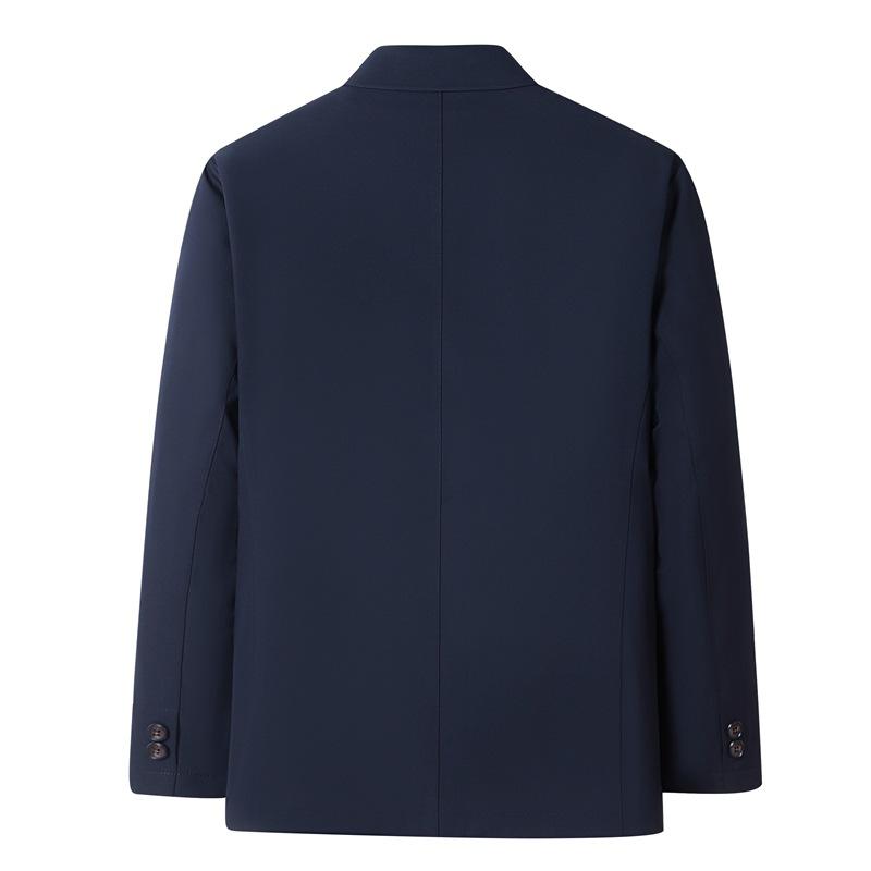 羽毛 ダウンジャケット メンズ 男性用 中綿入り トップス 暖かい 上着 シニア向け ゆったり ビジネス 普段使い カジュアル 冬 防寒 深青色 黒色