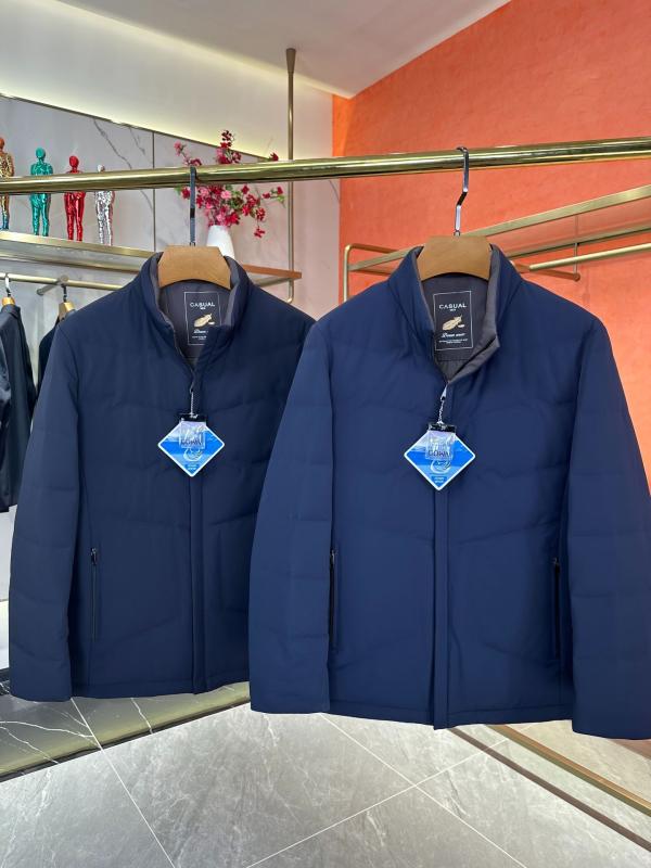 羽绒服 男性用 中年 合体 立襟 鴨绒 80%以上 軽ビジネス 防寒 アウター 洗濯機洗い可能