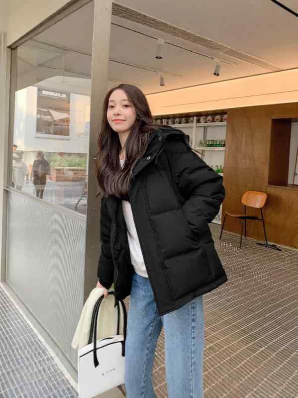 ダウンジャケット レディース ショート丈 ゆったり フード付き パステルカラー 黒 ブラック グレー アイボリー ピンク グリーン 厚手 長袖 秋冬 あったか