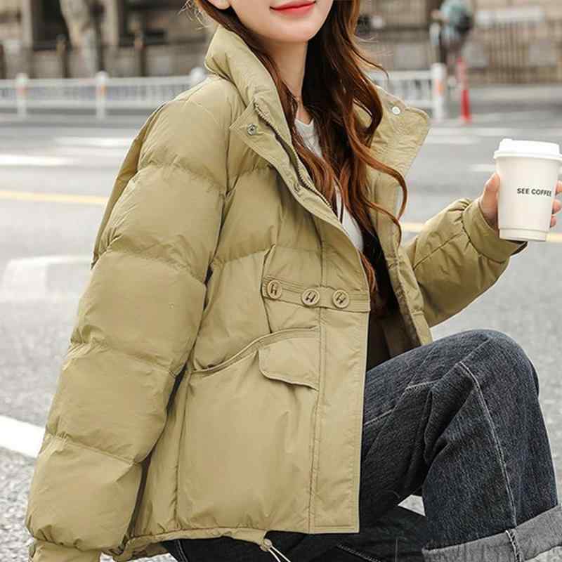 羽绒服 レディース 厚手 立襟 ダウンジャケット アウター 通勤 普段使い 原色白 クラシックブラック カーキ レトロレッド コーヒー 100-150斤 ポリエステル