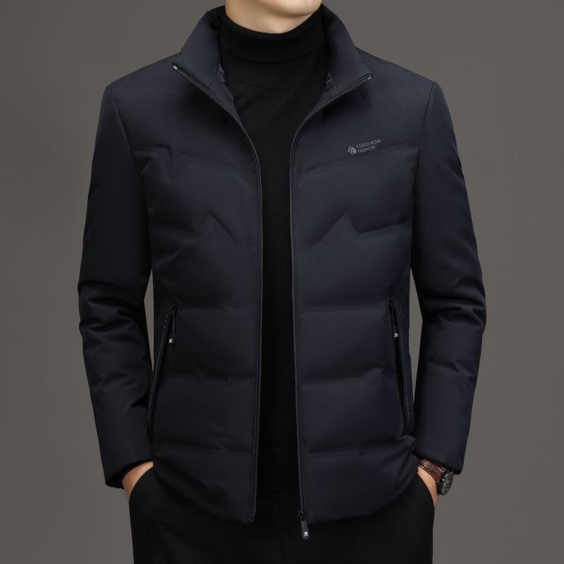 ダウンジャケット メンズ 男性用 防寒 アウター 秋冬 あったか 暖かい 上着 羽織り 普段使い デイリーユース ブラック 紺色 カーキ色