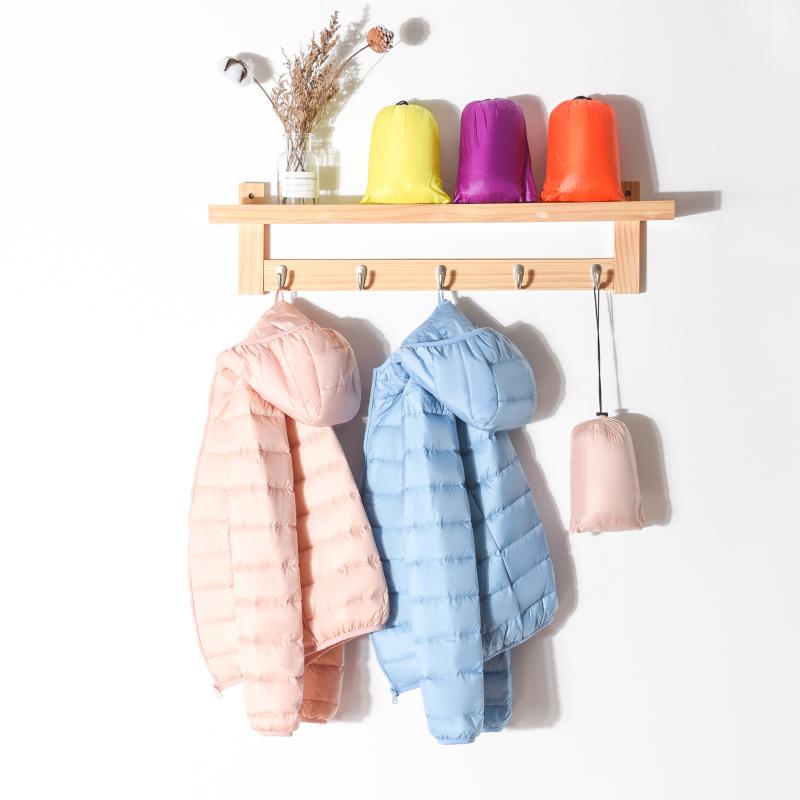 羽毛布団 レディース ライト 軽量 フード付き スタンドカラー ショート丈 スリム 韓国風 ホワイトダッ..