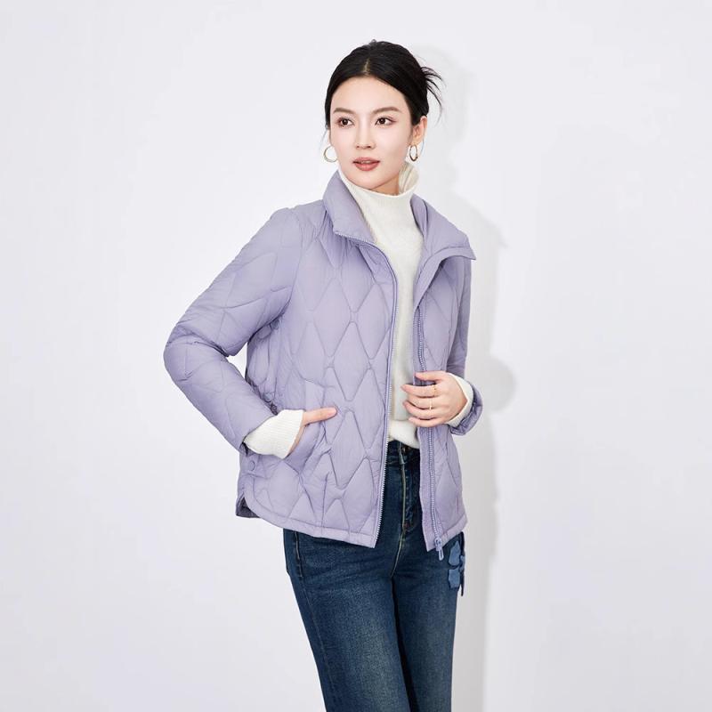 ダウンジャケット レディース ショート丈 長袖 冬 立襟 ファッション カジュアル 軽量 暖かい 羽毛 高密度 防寒 アウター 黒 ピンク系 紫 S M L XL XXL