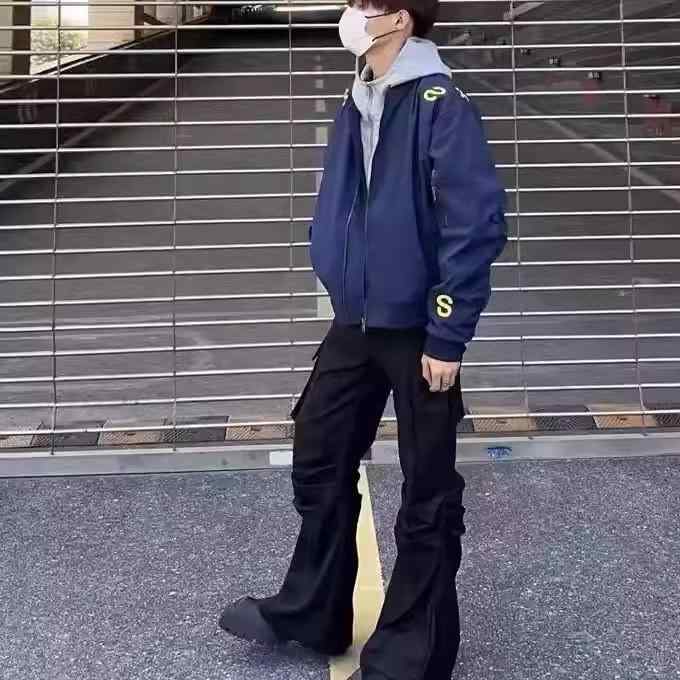 ジャケット 男性用 春秋物 アウター ストリート アルファベット 刺繍 ゆったり 野球服