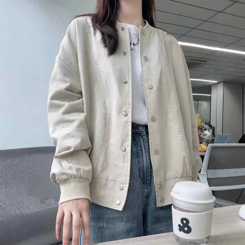 ジャケット レディース アメリカン レトロ 秋冬 綿 野球服 デザイン ゆったり カジュアル トップス オ..